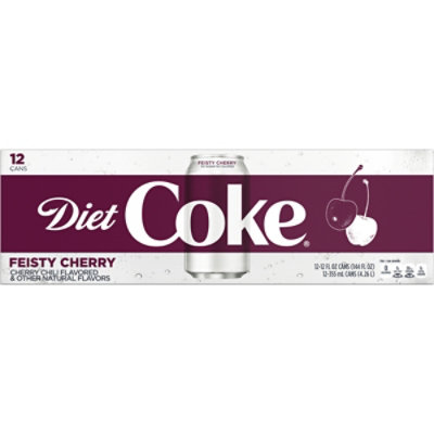 Diet Coke Soda Pop Feisty Cherry Flavored 12 Count - 12 Fl. Oz. - Image 2