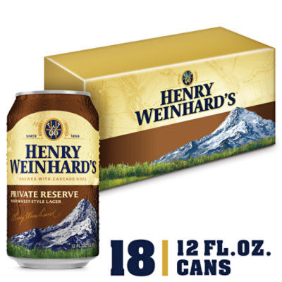 Henry Weinhard's Private Reserve Craft Beer American Pale Lager 4.7% ABV Cans - 18-12 Fl. Oz.