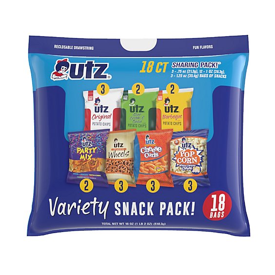 Utz Chips And Snacks Variety Pack - 18 Oz