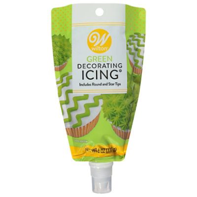 Wilton Green Decorating Icing Pouch With Tips - 8 Oz