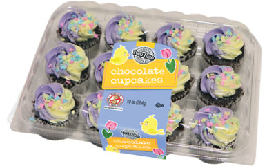 Cupcake Cake Two Bite Chocolate Spring 12 Count - 10 Oz - Image 1