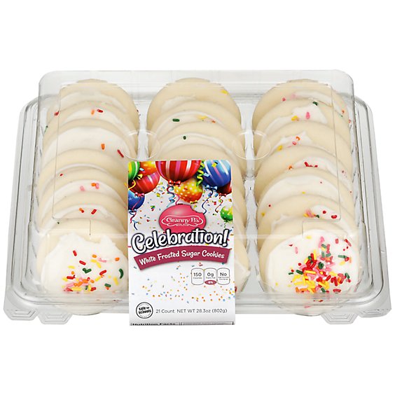 Cookies Sugar Frosted White 6/21 Count - 28.3 Oz