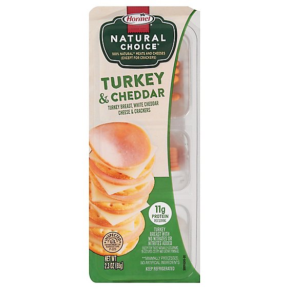 Hormel Natural Choice Stacks Turkey/White Cheddar Cheese/Cracker - 2.3 Oz