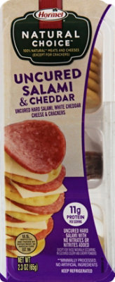 Hormel Natural Choice Stacks Salami/White Cheddar Cheese/Cracker - 2.3 Oz - Image 2