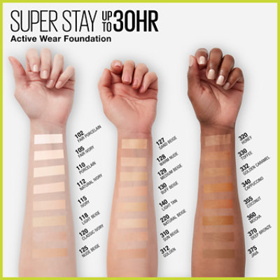 Maybelline Super Stay Up to 30HR Longwear 102 Fair Porcelain Liquid Foundation - 1 Oz - Image 3