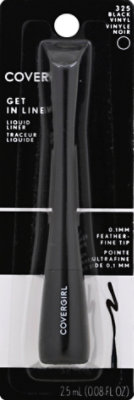 COVERGIRL Get In Line Liquid Black Vinyl Eyeliner - 0.08 Oz - Image 2