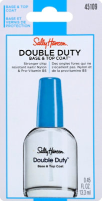 Sally Sh Double Duty Base Top Coat - .14 Fl. Oz. - Image 1