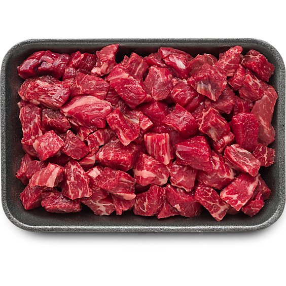 Meat Counter Beef USDA Choice Hand Cut For Chili - 1.25 LB