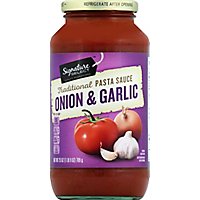 Signature SELECT Pasta Sauce Traditional Onion & Garlic Jar - 25 Oz - Image 2