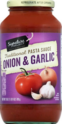 Signature SELECT Pasta Sauce Traditional Onion & Garlic Jar - 25 Oz - Image 2