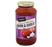Signature SELECT Pasta Sauce Traditional Onion & Garlic Jar - 25 Oz