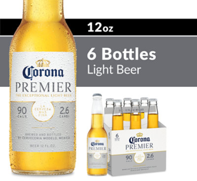 Corona Premier Mexican Lager Light Beer Bottles % ABV Multipack - 6-12  Fl. Oz. - Vons