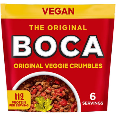 BOCA Original Vegan Veggie Crumbles - 12 Oz - Image 1
