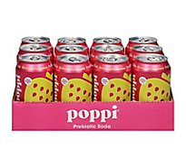 Poppi Strawberry Lemon Prebiotic Soda - 12 Oz