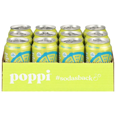 Poppi Ginger Lime Prebiotic Soda - 12-12 Fl. Oz. - Image 2