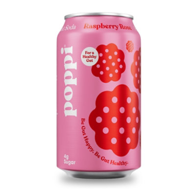 Poppi Raspberry Rose Prebiotic Soda - 12 Oz