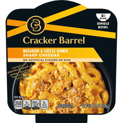 Cracker Barrel Sharp Cheddar Macaroni & Cheese Dinner Bowl - 3.8 Oz - Image 5