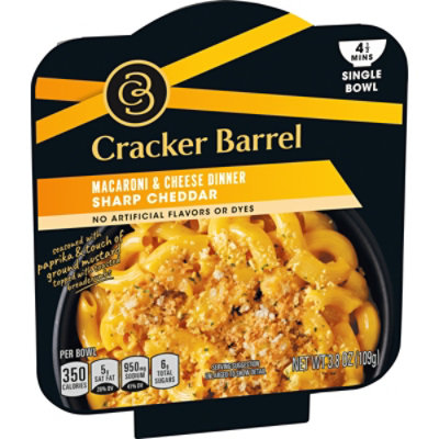 Cracker Barrel Sharp Cheddar Macaroni & Cheese Dinner Bowl - 3.8 Oz - Image 7