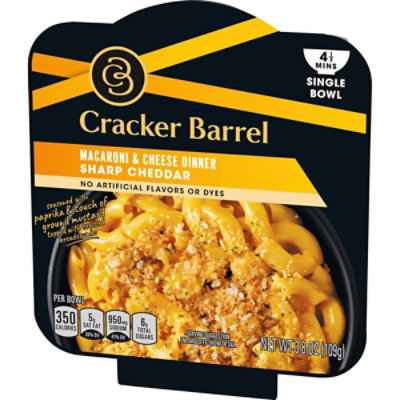 Cracker Barrel Sharp Cheddar Macaroni & Cheese Dinner Bowl - 3.8 Oz - Image 8