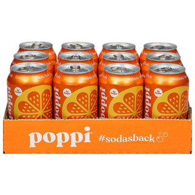 Poppi Orange Prebiotic Soda - 12 Oz
