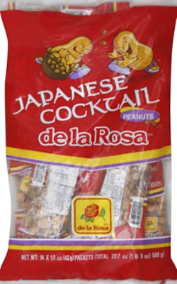 De La Rosa Peanuts Japanese Cocktail Packets - 14-1.5 Oz - Image 2