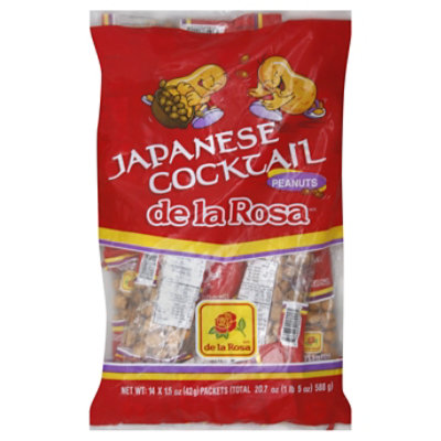 De La Rosa Peanuts Japanese Cocktail Packets - 14-1.5 Oz - Image 1