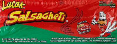 Lucas Salsagheti Hot Candy Watermelon 12 Count - 10.2 Oz - Image 2