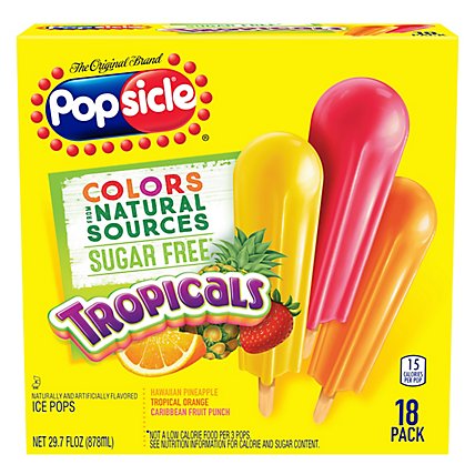 Popsicle Ice Pops Sugar Free Tropicals - 18 Count - Image 2