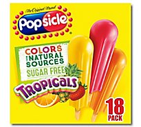 Popsicle Ice Pops Sugar Free Tropicals - 18 Count