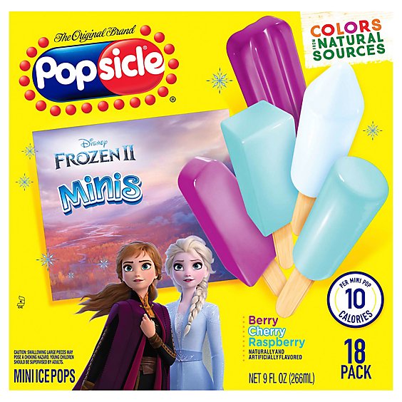 Popsicle Ice Pops Disney Frozen Minis - 18 Count