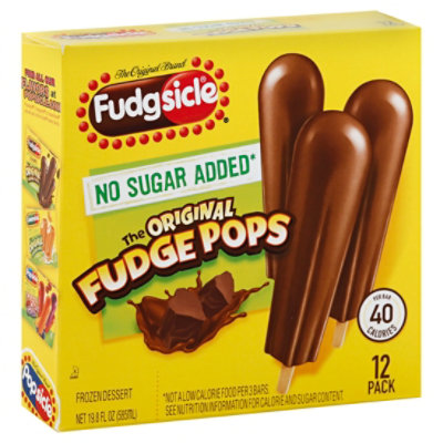 Popsicle Fudge Pops No Sugar Added Ice Pops - 12 count