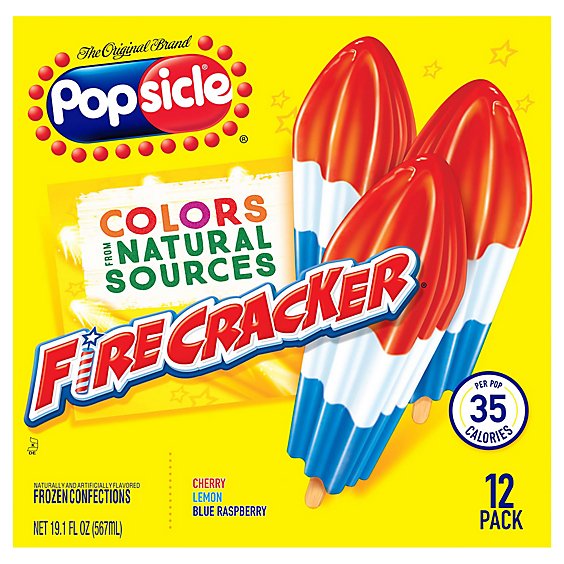 Popsicle Firecracker Ice Pop Ice Pops - 12 count