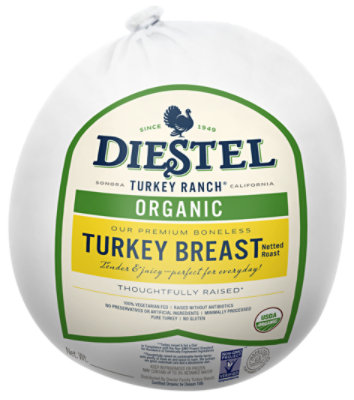 Diestel Family Ranch Organic Boneless Turkey Breast Frozen - Weight Between 3-4 Lb - Image 1