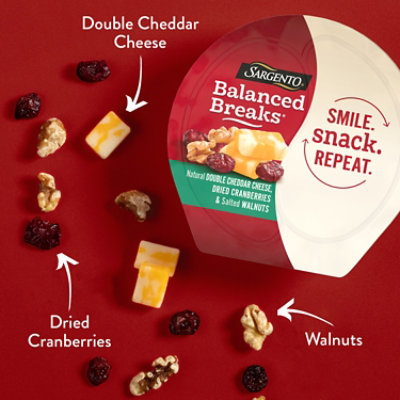 Sargento Balanced Breaks Double Cheddar Cheese Dried Cranberries Salted Walnuts - 3-1.5 Oz - Image 3