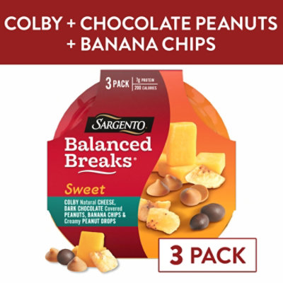 Sargento Balanced Breaks Sweet Colby Jack Cheese Dark Chocolate