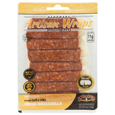 Formaggio Pepperoni And Mozzarella Artisan Wraps - 6 Oz - Image 2
