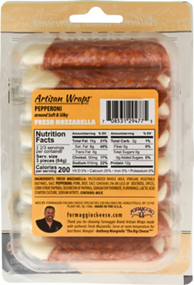 Formaggio Pepperoni And Mozzarella Artisan Wraps - 6 Oz - Image 5