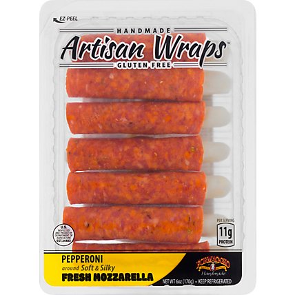 Formaggio Pepperoni And Mozzarella Artisan Wraps - 6 Oz - Image 2