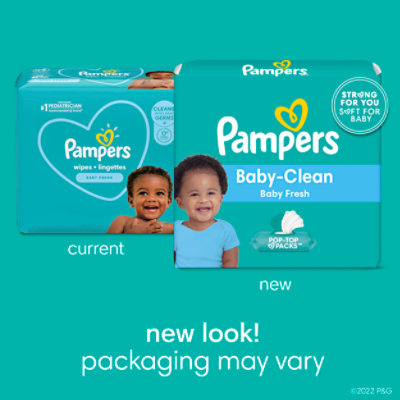 Pampers Baby Wipes Baby Clean Scented 3X Pop Top - 216 Count - Image 2