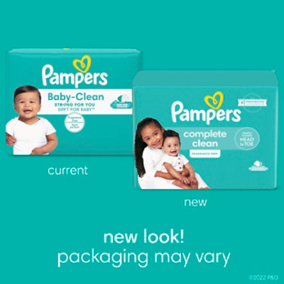 Pampers Baby Wipes Baby Clean Perfume Free 3X Pop Top - 216 Count - Image 2