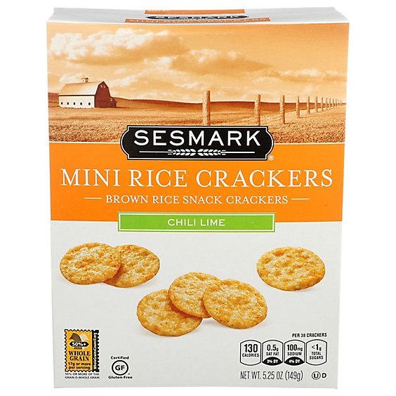 Sesmark Cracker Rice Chili Lime - 5.25 Oz