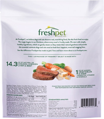 Freshpet Healthy & Natural Cat Food Fresh Chicken & Beef Recipe - 1 Lb - Image 2