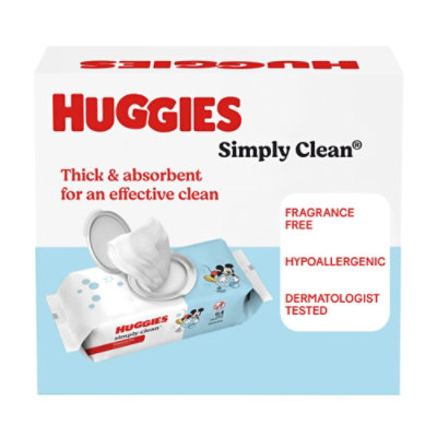 Huggies Simply Clean Fragrance Free Baby Wipes Flip-Top Pack - 64 Count - Image 9