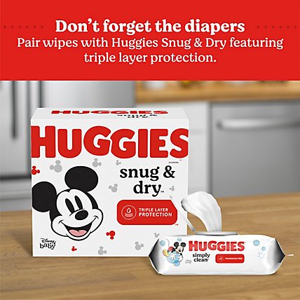 Huggies Simply Clean Unscented Baby Wipes - 64 Count - Image 6