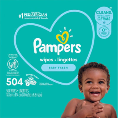 Pampers Baby Wipes Baby Fresh Scented 7 Pop Top Packs - 504 Count - Image 2