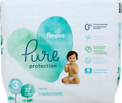 Pampers Pure Protection Diapers Size 3 - 27 Count - Image 2
