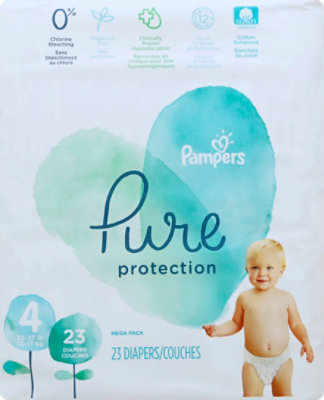 Pampers Pure Protection Diapers Size 4 - 23 Count - Image 2