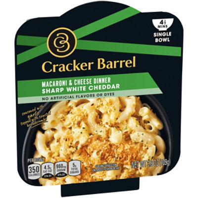 Cracker Barrel Sharp White Cheddar Macaroni & Cheese Dinner Bowl - 3.8 Oz - Image 7