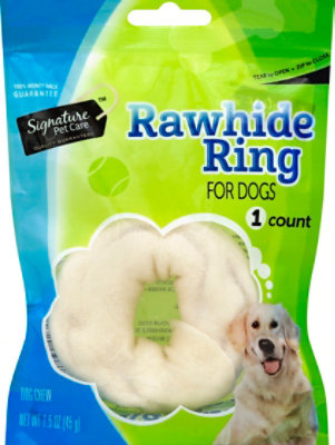Signature Pet Care Dog Chews Rawhide Ring - 1.5 Oz - Image 2