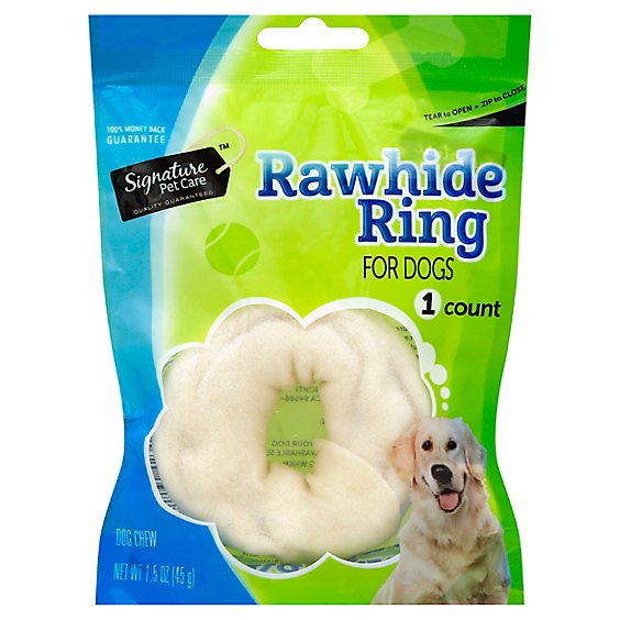 Signature Pet Care Dog Chews Rawhide Ring - 1.5 Oz